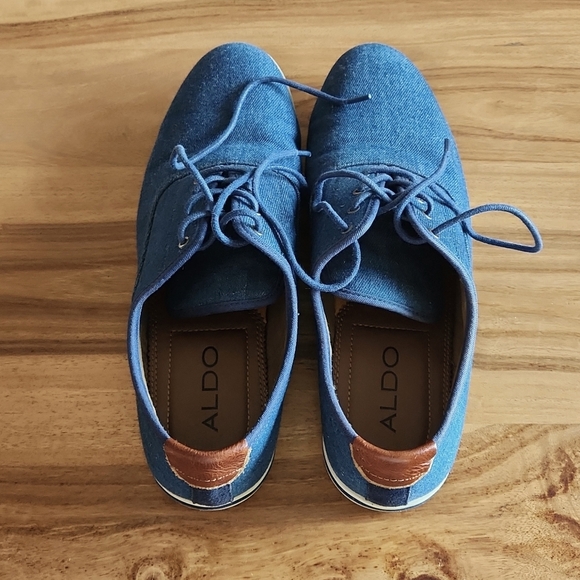 Aldo casual oxford shoes with a denim look, size 9 - Picture 7 of 9